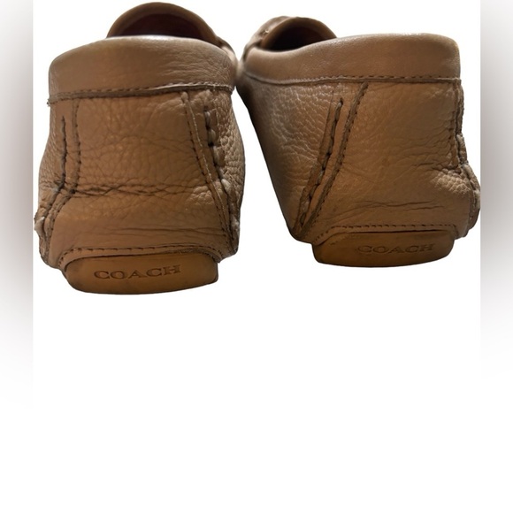 COACH Arlene Pebbled Leather Turnlock Loafers - Nude/Beige Size 6.5 - Picture 4 of 9